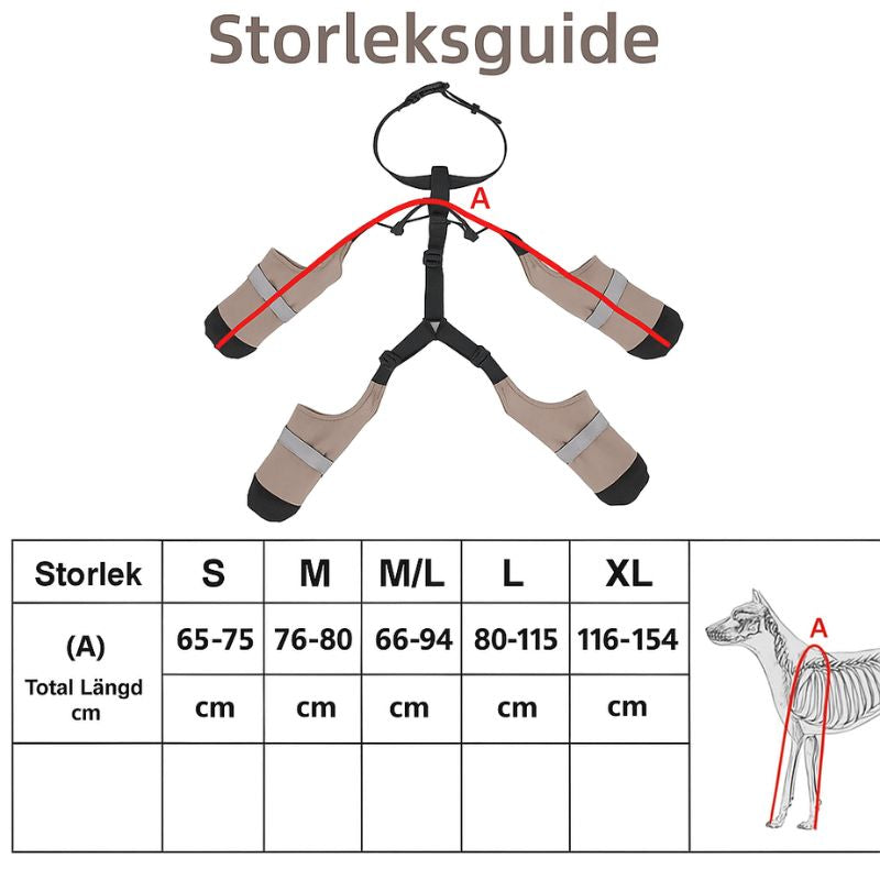 Hundskor 4 i 1 - varmfodrade & vattentäta Hundskor