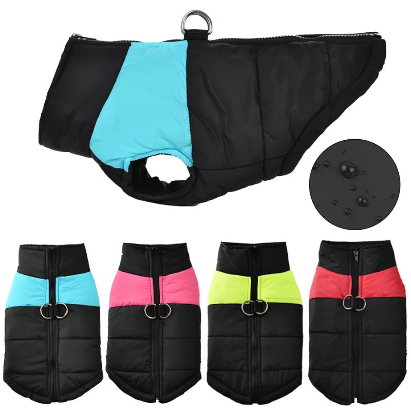 Varm & Vattentät Hundjacka med Selefäste