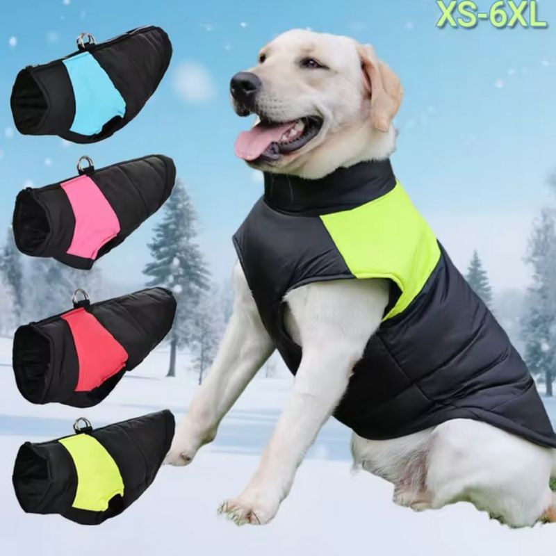 Varm & Vattentät Hundjacka med Selefäste